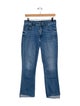 Mother The Insider Crop Step Fray Straight Leg Jeans