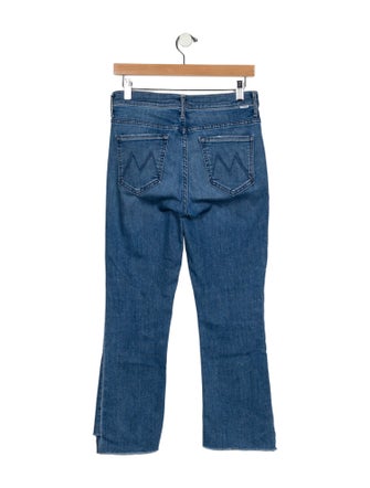 Mother The Insider Crop Step Fray Straight Leg Jeans
