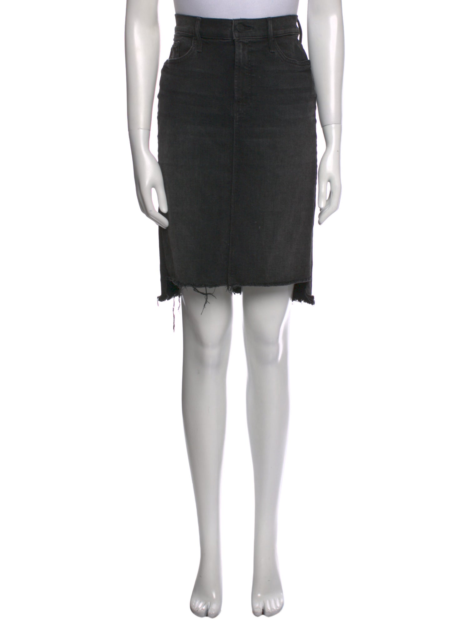 Mother Raw-Edge Trim Knee-Length Skirt