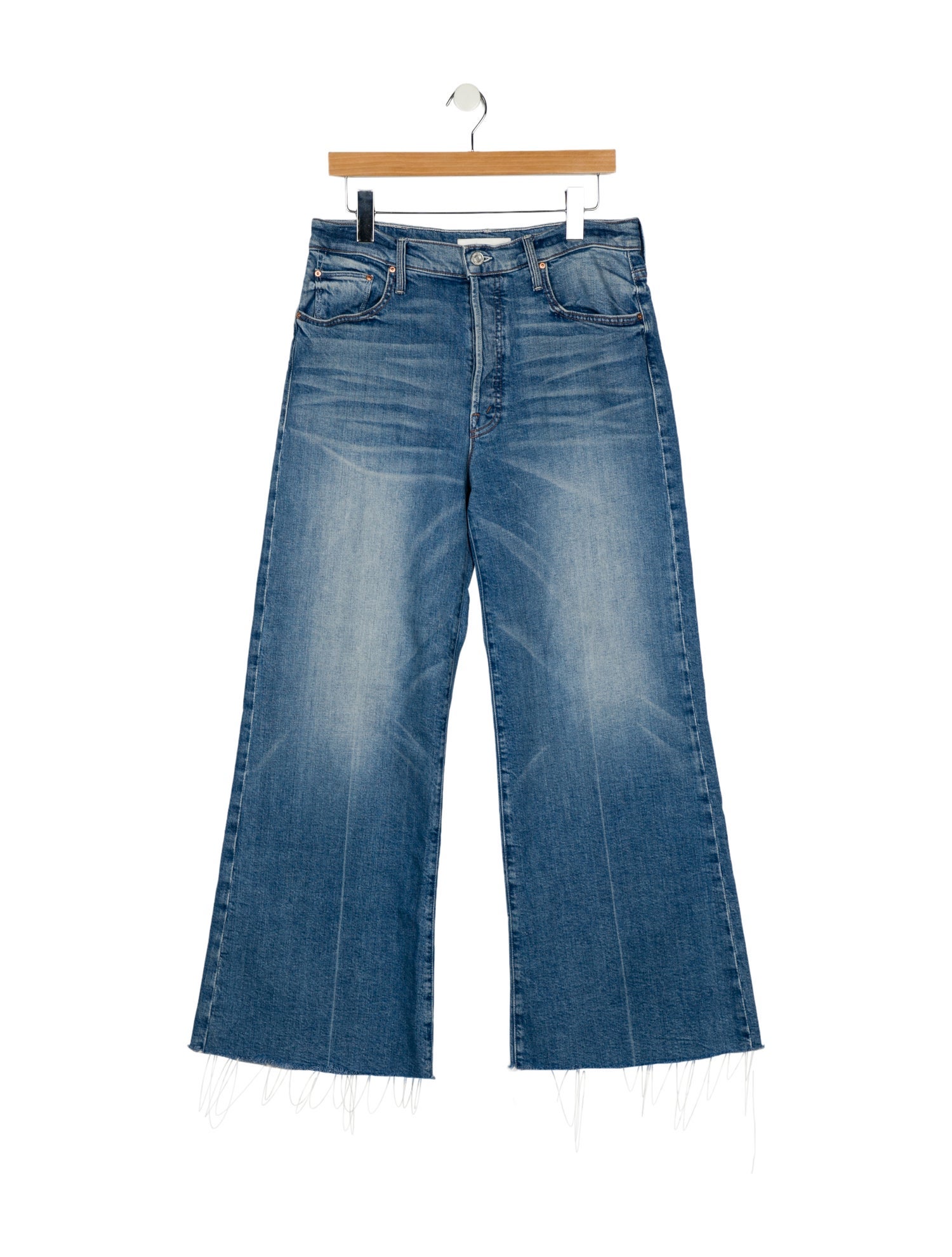 Mother Mid-Rise Wide Leg Jeans