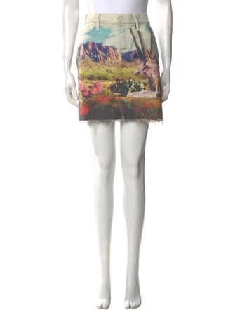 Mother Printed Mini Skirt