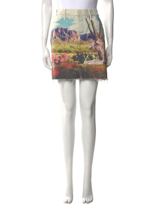 Mother Printed Mini Skirt
