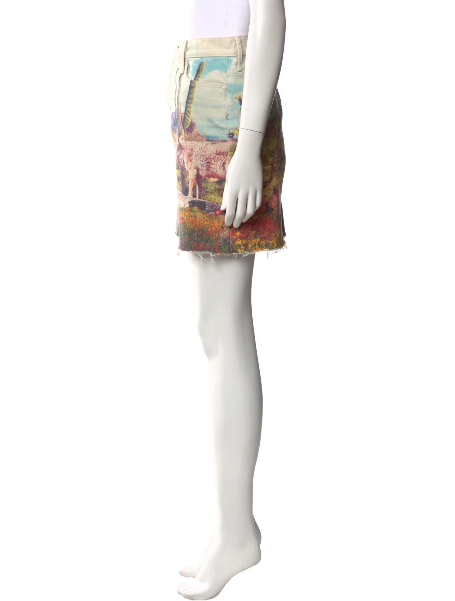 Mother Printed Mini Skirt