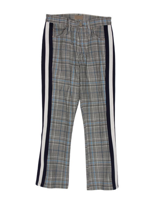 Mother Plaid Print Straight Leg Pants