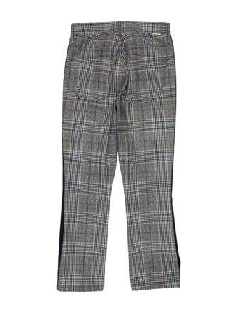 Mother Plaid Print Straight Leg Pants
