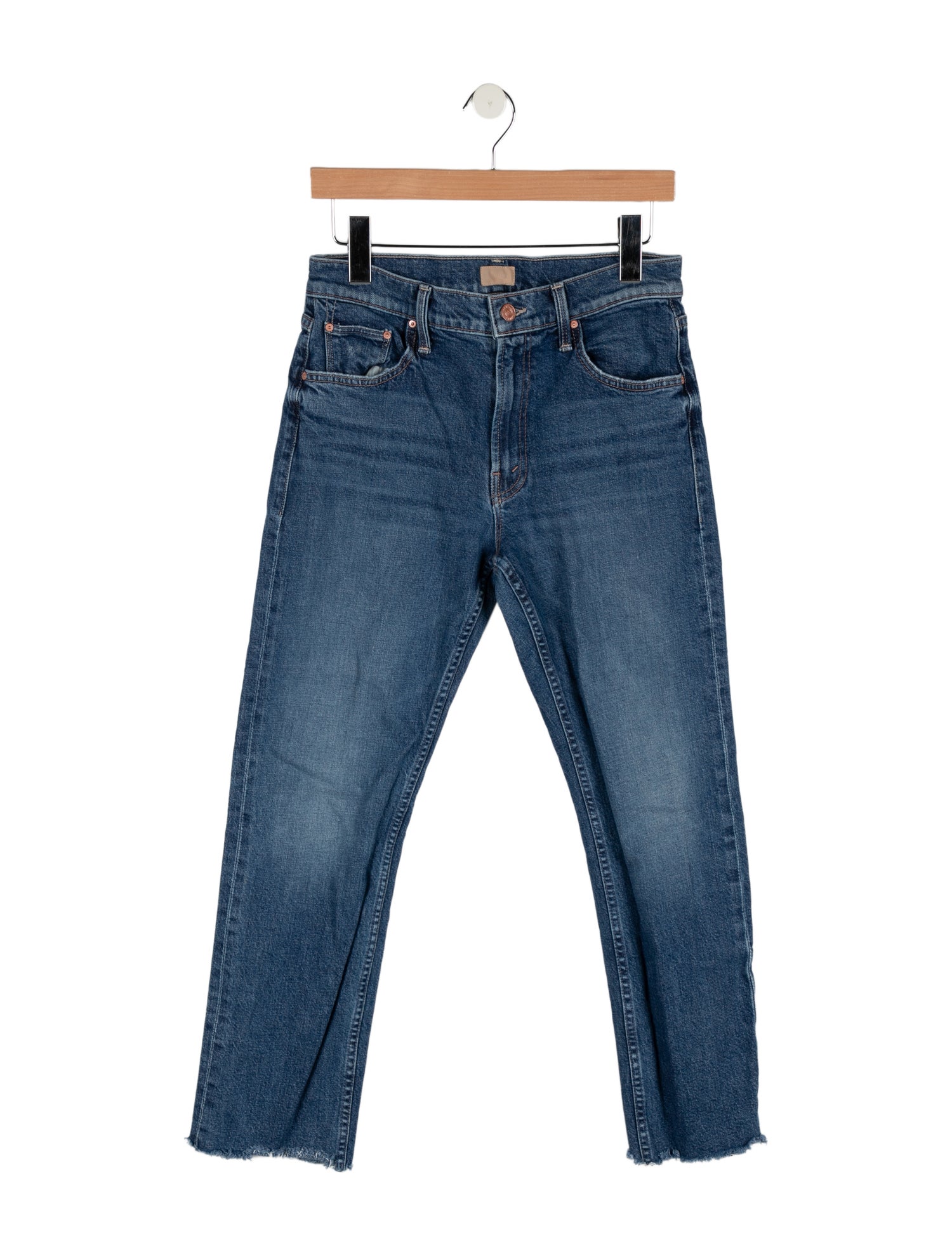 Mother Mid-Rise Straight Leg Jeans