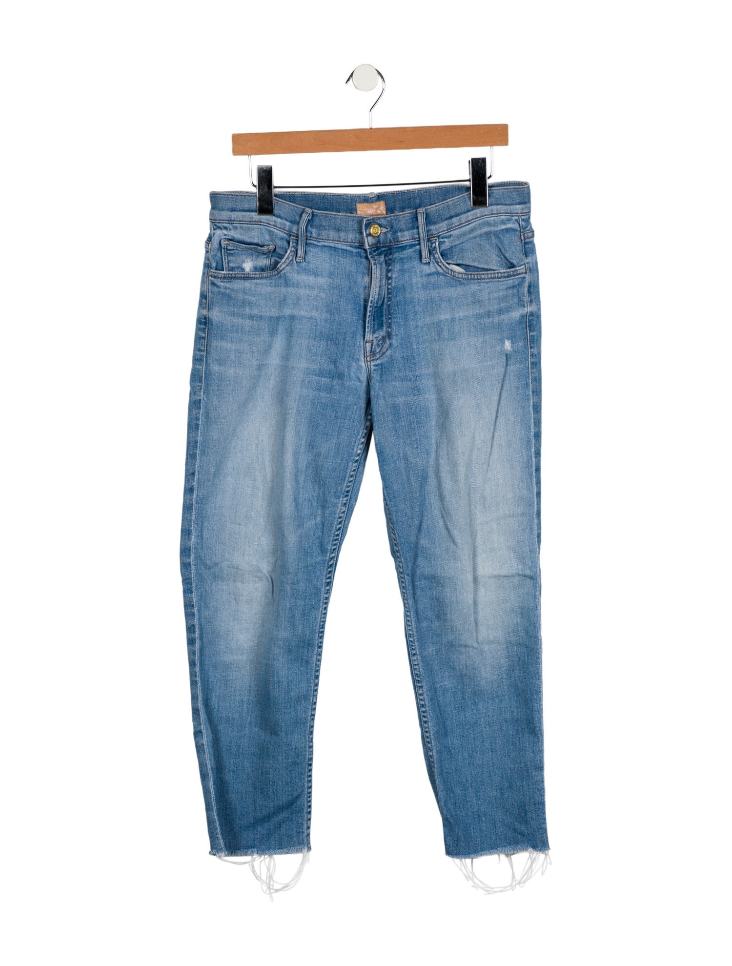 Mother Mid-Rise Straight Leg Jeans