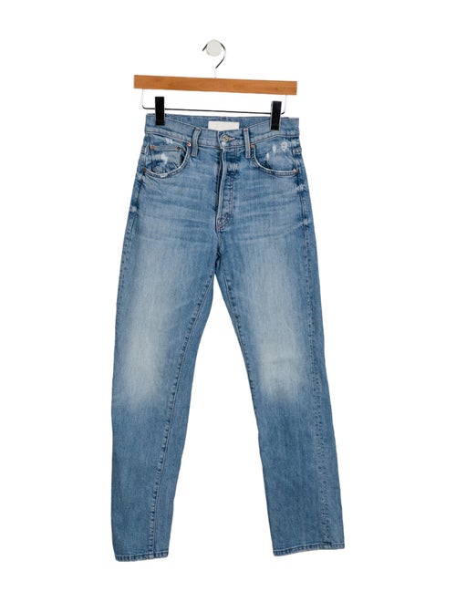 Mother Mid-Rise Straight Leg Jeans