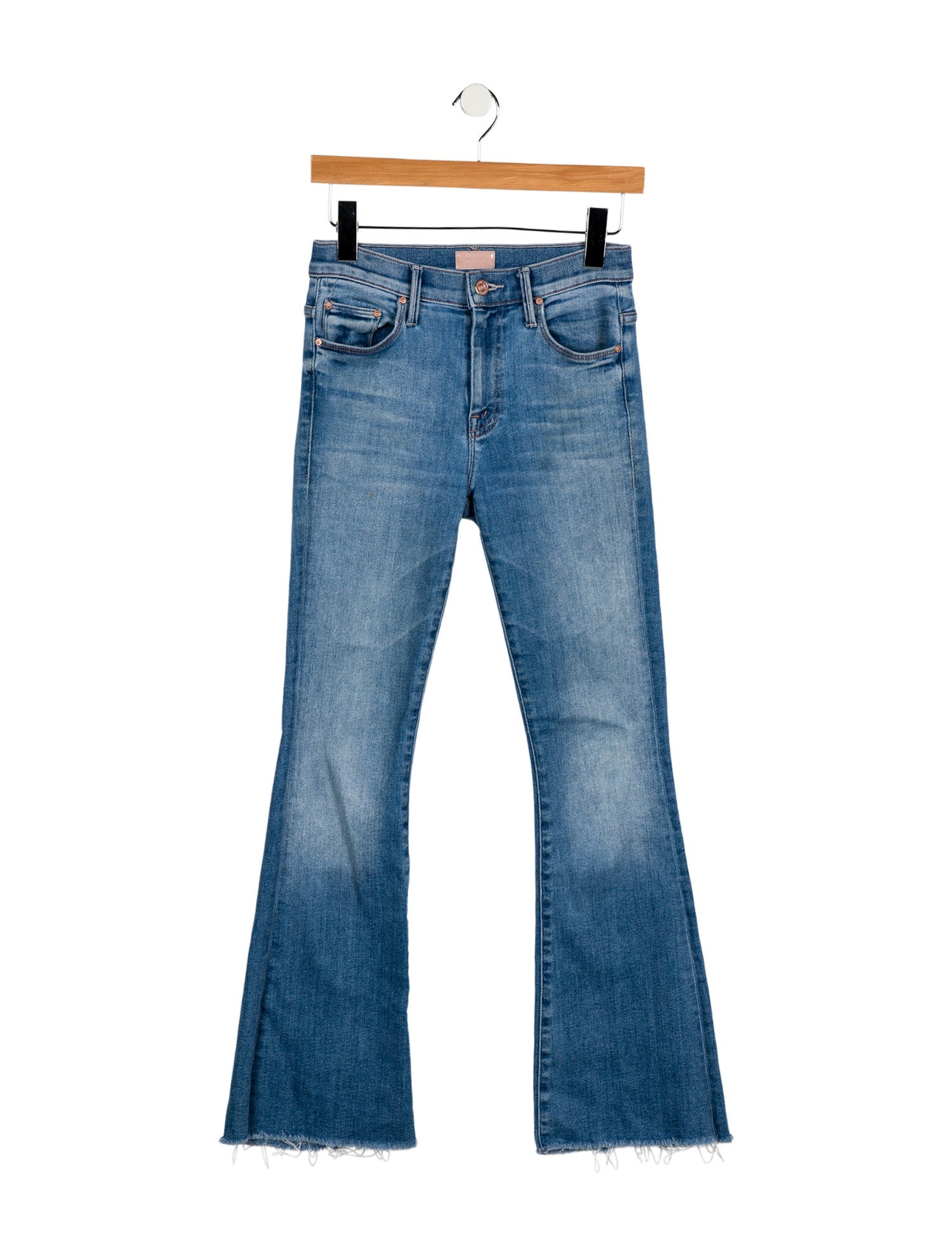 Mother Mid-Rise Wide Leg Jeans