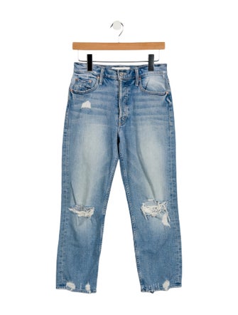 Mother Mid-Rise Straight Leg Jeans
