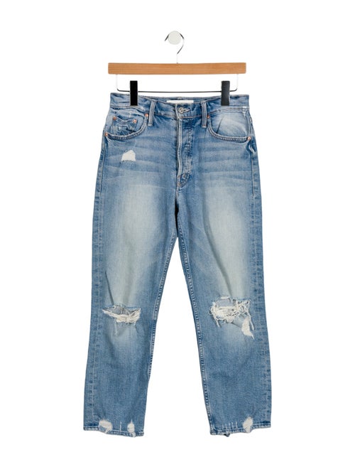 Mother Mid-Rise Straight Leg Jeans