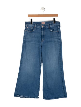 Mother Mid-Rise Wide Leg Jeans