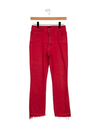 Mother Mid-Rise Straight Leg Jeans