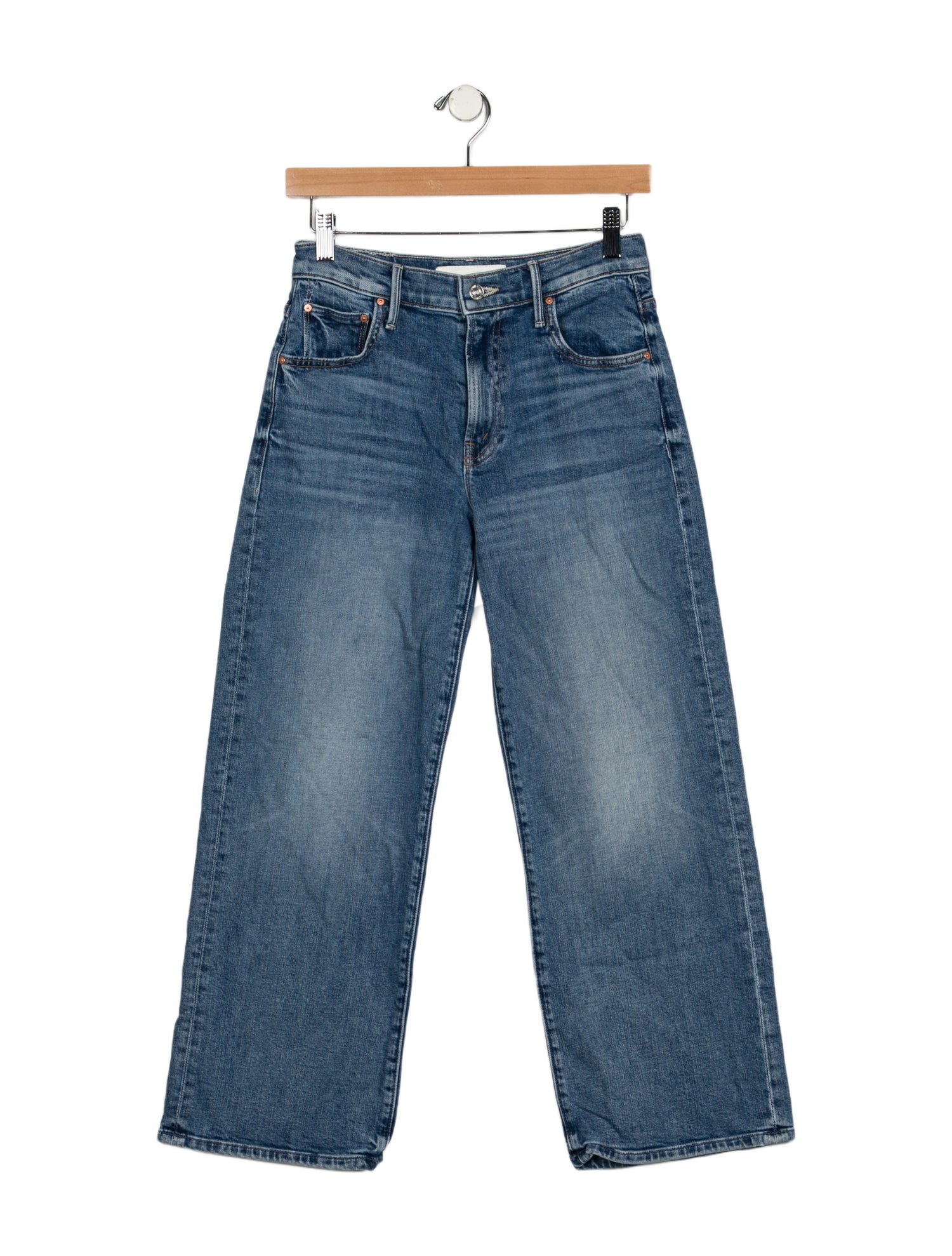 Mother Mid-Rise Wide Leg Jeans