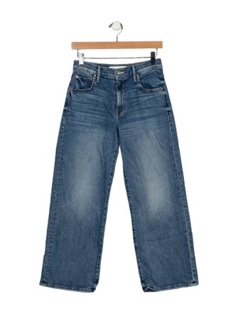 Mother Mid-Rise Wide Leg Jeans