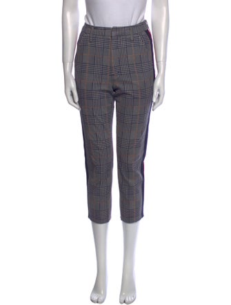 Mother Houndstooth Print Straight Leg Pants