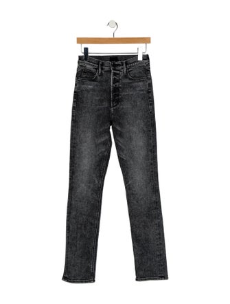 Mother Mid-Rise Straight Leg Jeans