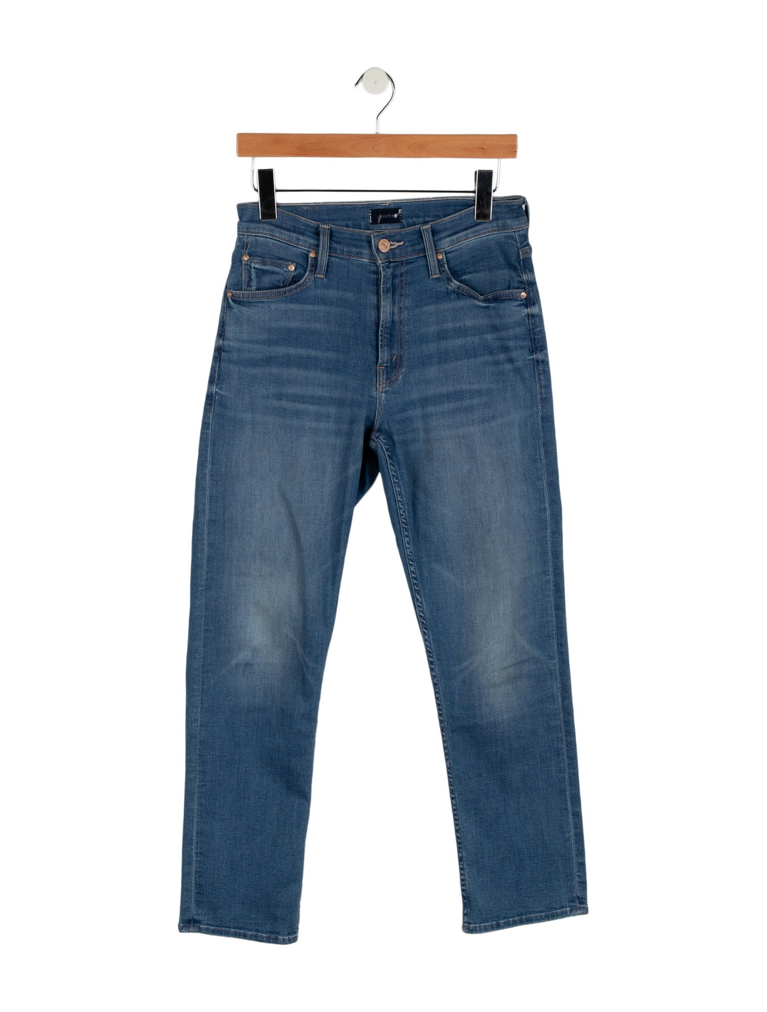 Mother Mid-Rise Straight Leg Jeans