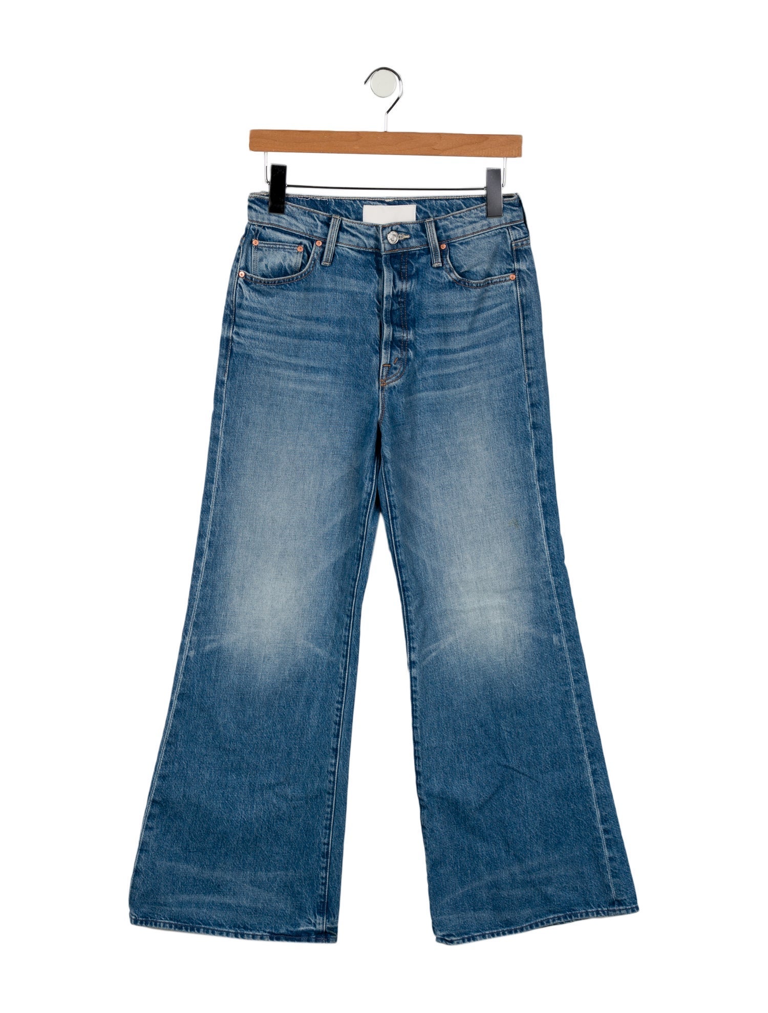 Mother Mid-Rise Wide Leg Jeans