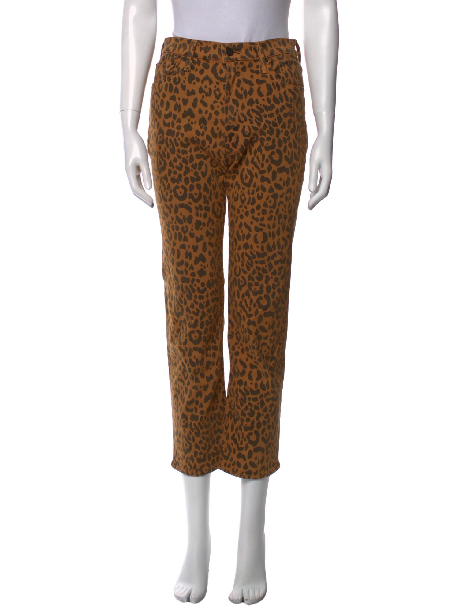 Mother Animal Print Straight Leg Pants