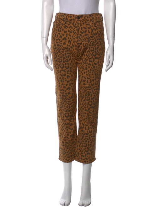 Mother Animal Print Straight Leg Pants