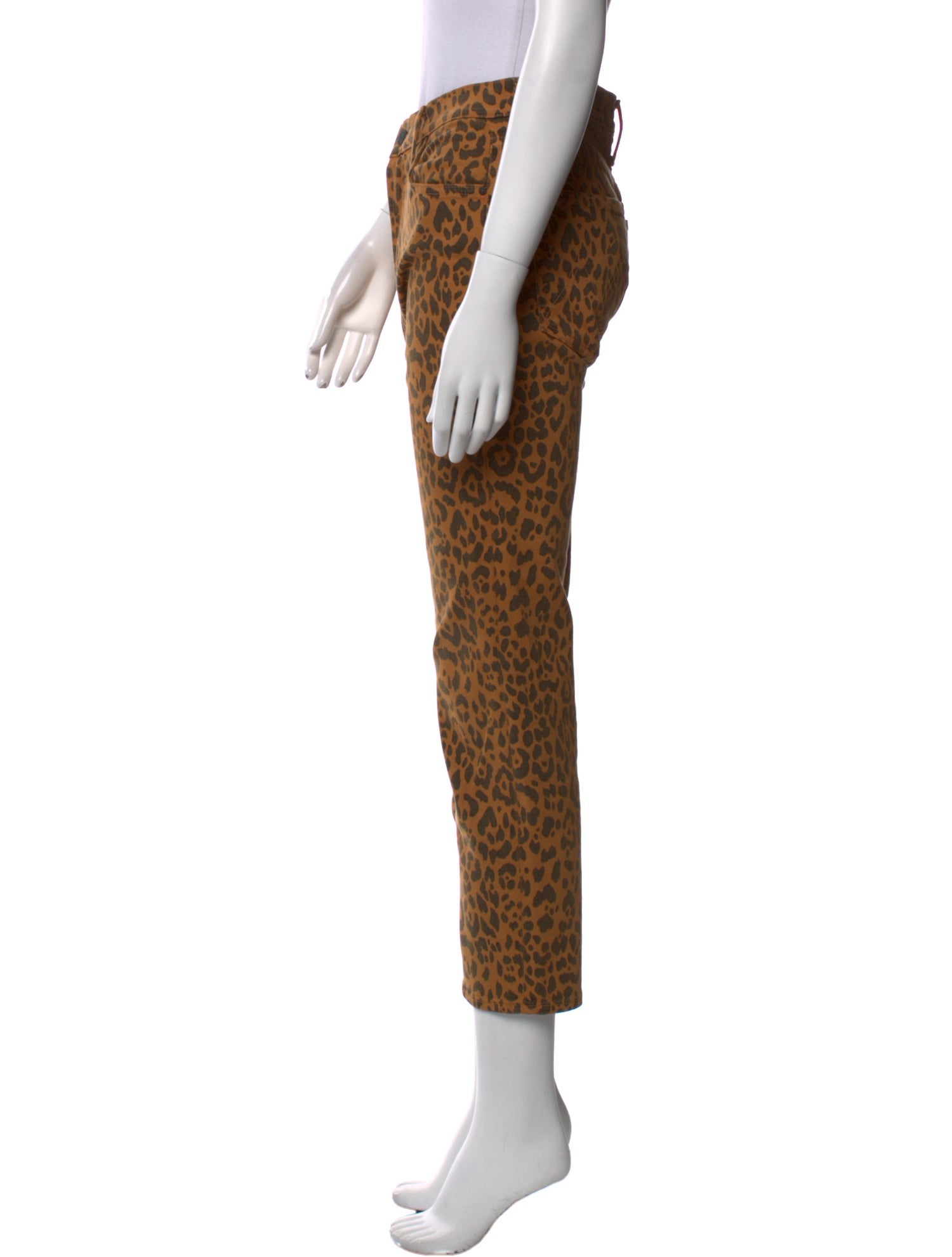 Mother Animal Print Straight Leg Pants