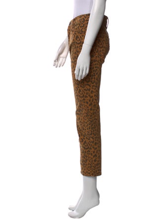 Mother Animal Print Straight Leg Pants