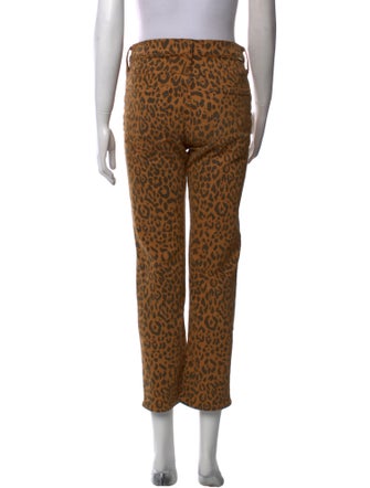 Mother Animal Print Straight Leg Pants