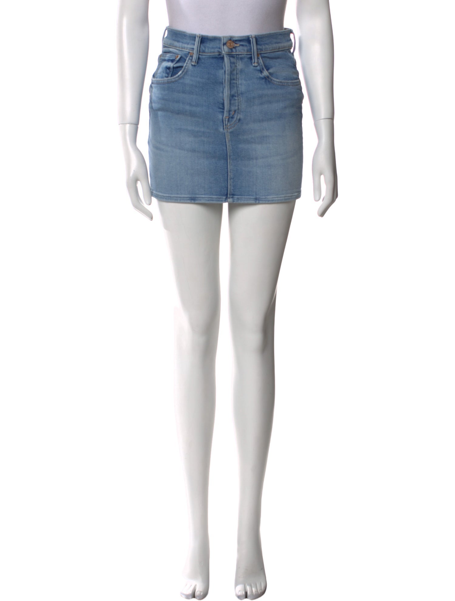 Mother Distressed Accents Mini Skirt