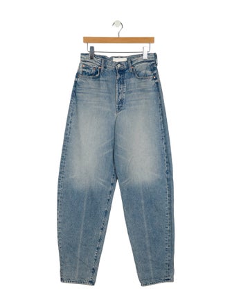 Mother The Fangirl Button Skimp Cuff Straight Leg Jeans