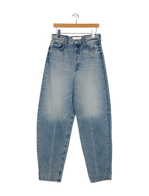 Mother The Fangirl Button Skimp Cuff Straight Leg Jeans