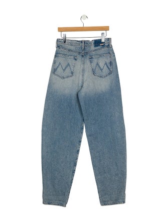 Mother The Fangirl Button Skimp Cuff Straight Leg Jeans