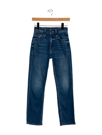 Mother Mid-Rise Straight Leg Jeans