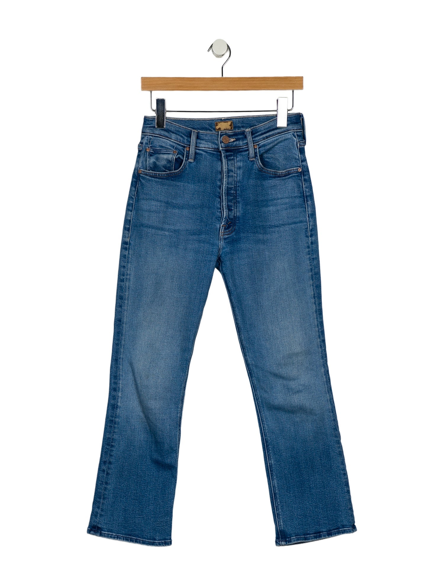 Mother Mid-Rise Straight Leg Jeans