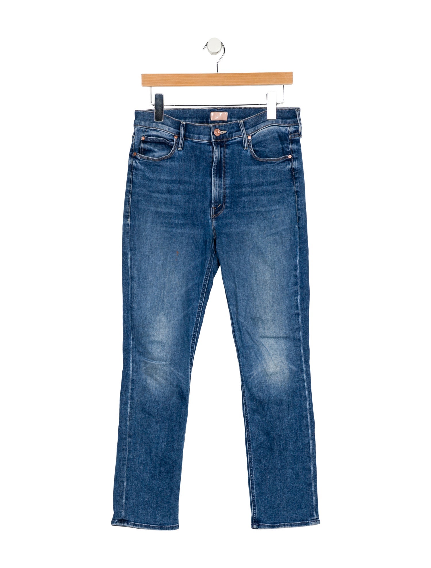Mother Mid-Rise Straight Leg Jeans