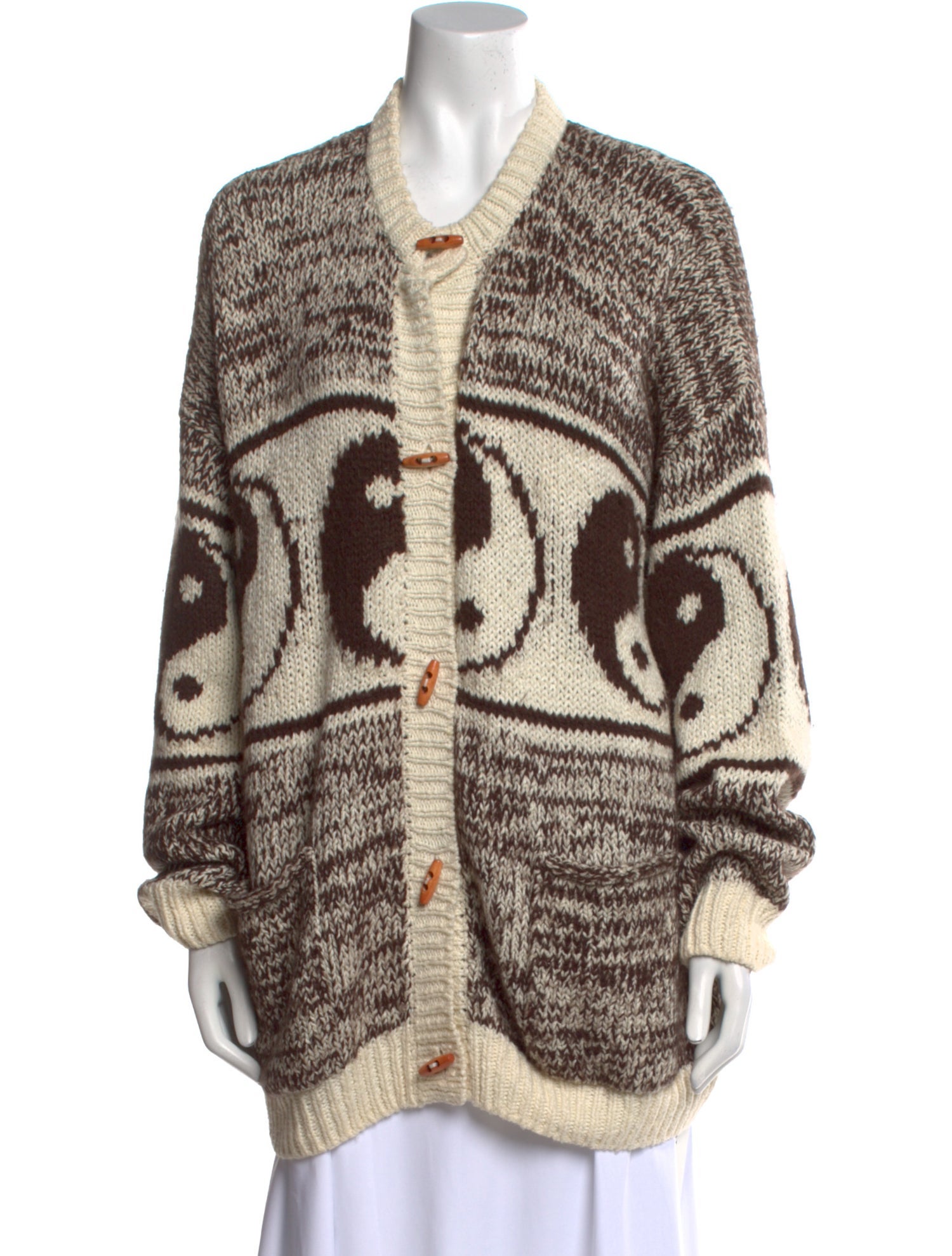 Mother Printed V-Neck Sweater