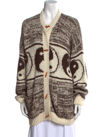 Mother Printed V-Neck Sweater