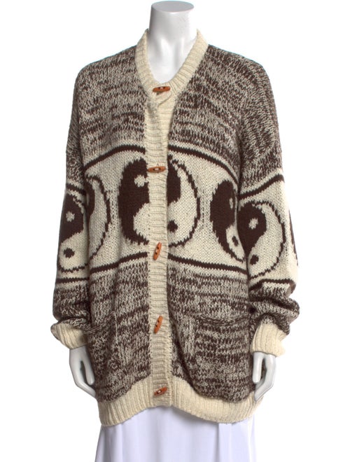 Mother Printed V-Neck Sweater