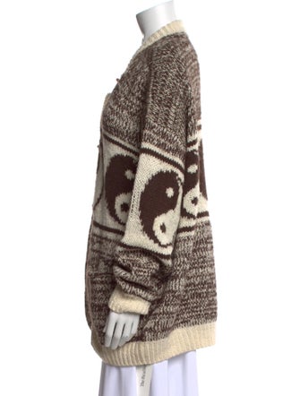 Mother Printed V-Neck Sweater