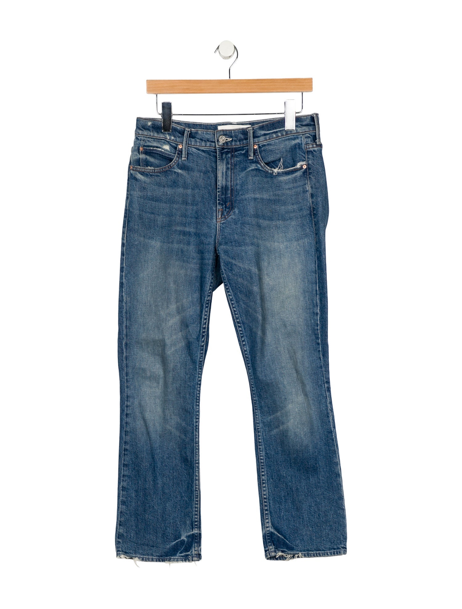 Mother Mid-Rise Straight Leg Jeans