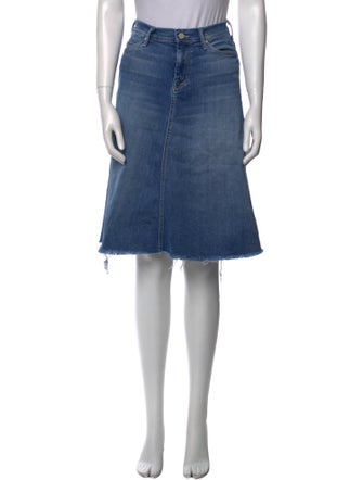 Mother Distressed Accents Knee-Length Skirt