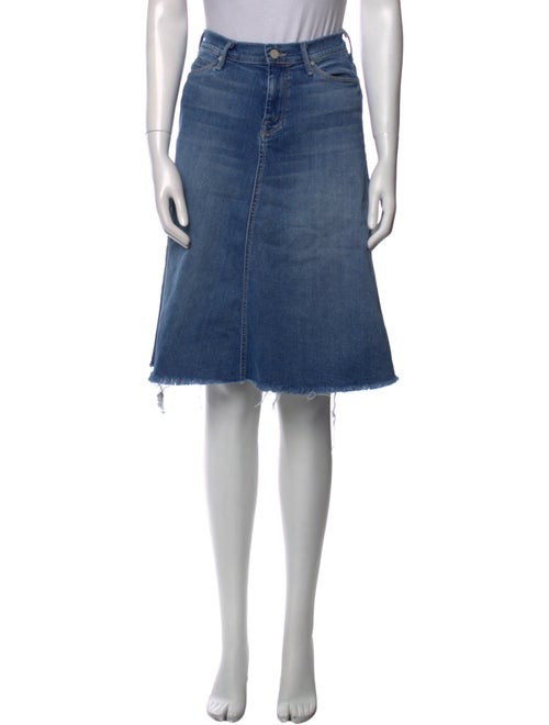 Mother Distressed Accents Knee-Length Skirt