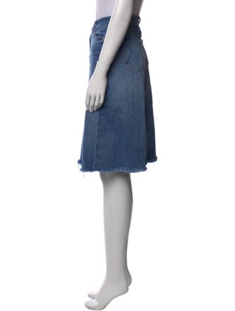 Mother Distressed Accents Knee-Length Skirt