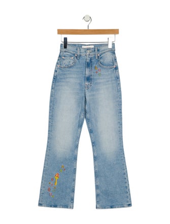Mother Mid-Rise Wide Leg Jeans