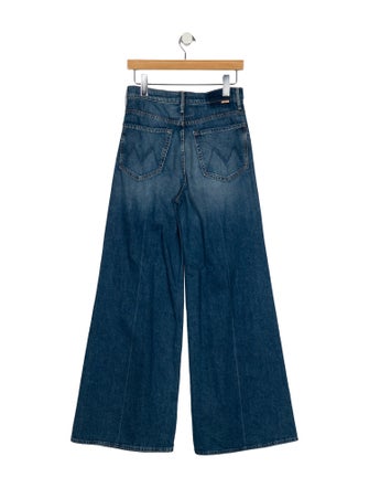 Mother Mid-Rise Wide Leg Jeans