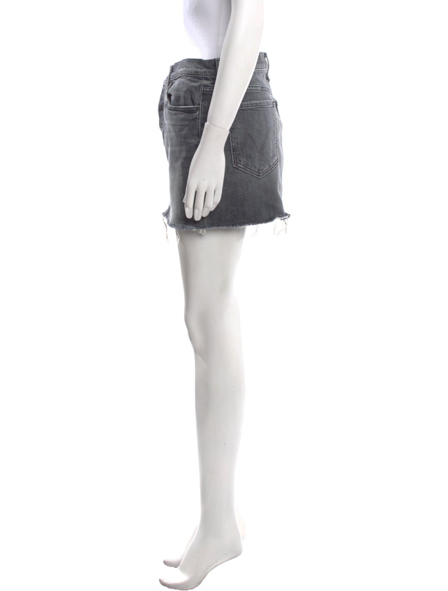 Mother Distressed Accents Mini Skirt