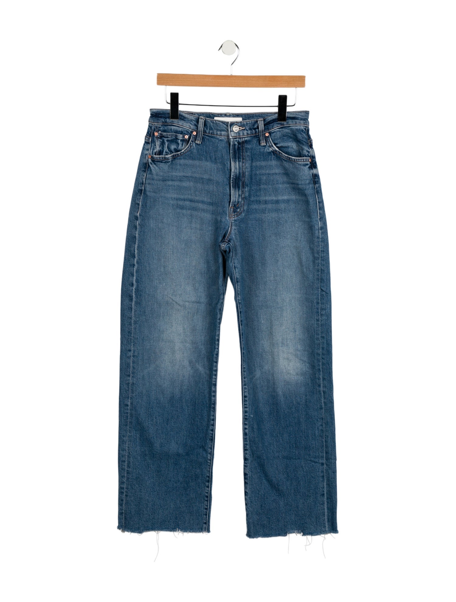 Mother Mid-Rise Wide Leg Jeans