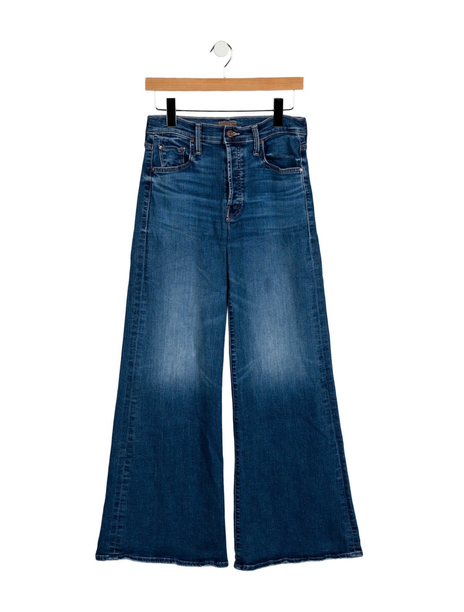 Mother Mid-Rise Wide Leg Jeans