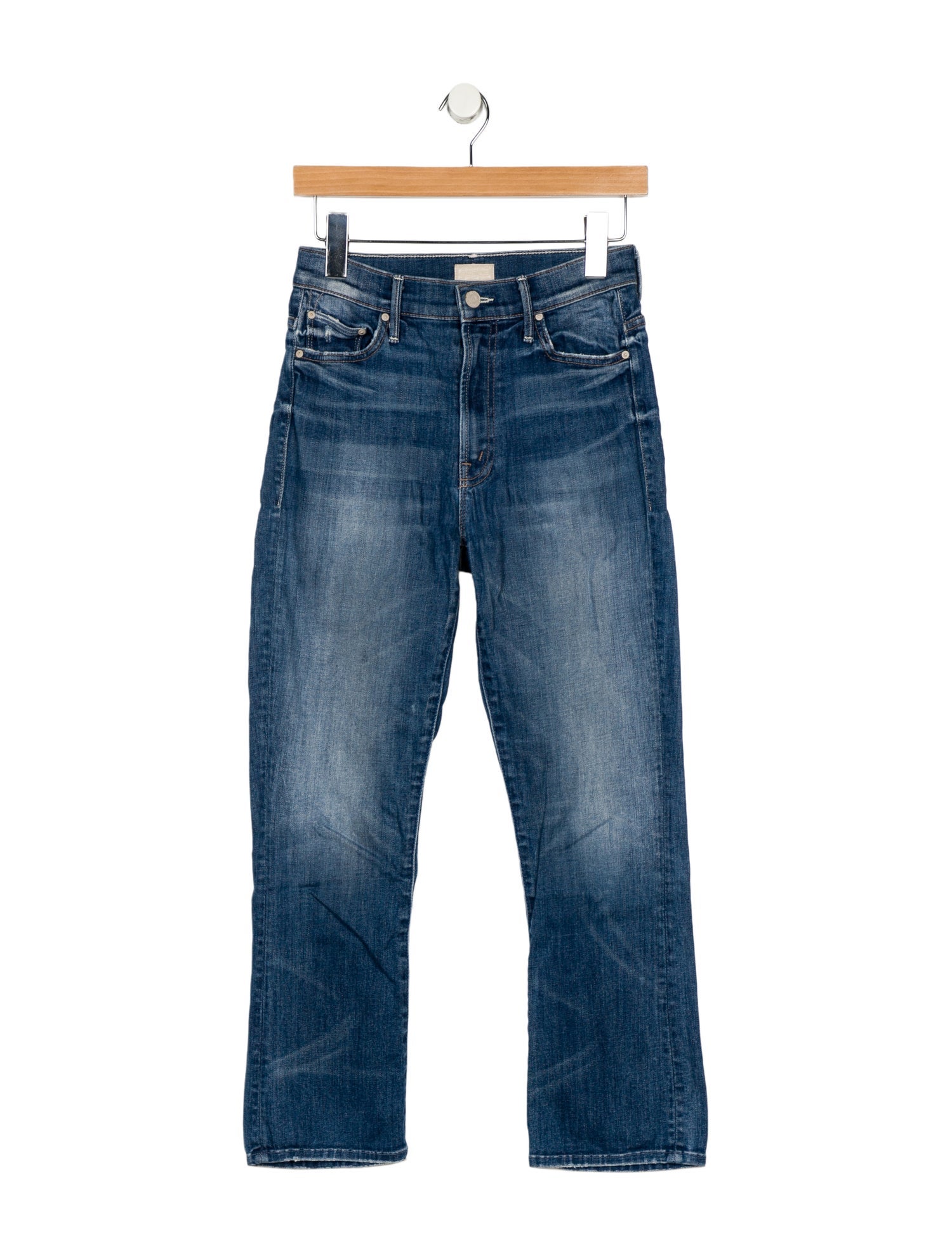 Mother Mid-Rise Straight Leg Jeans