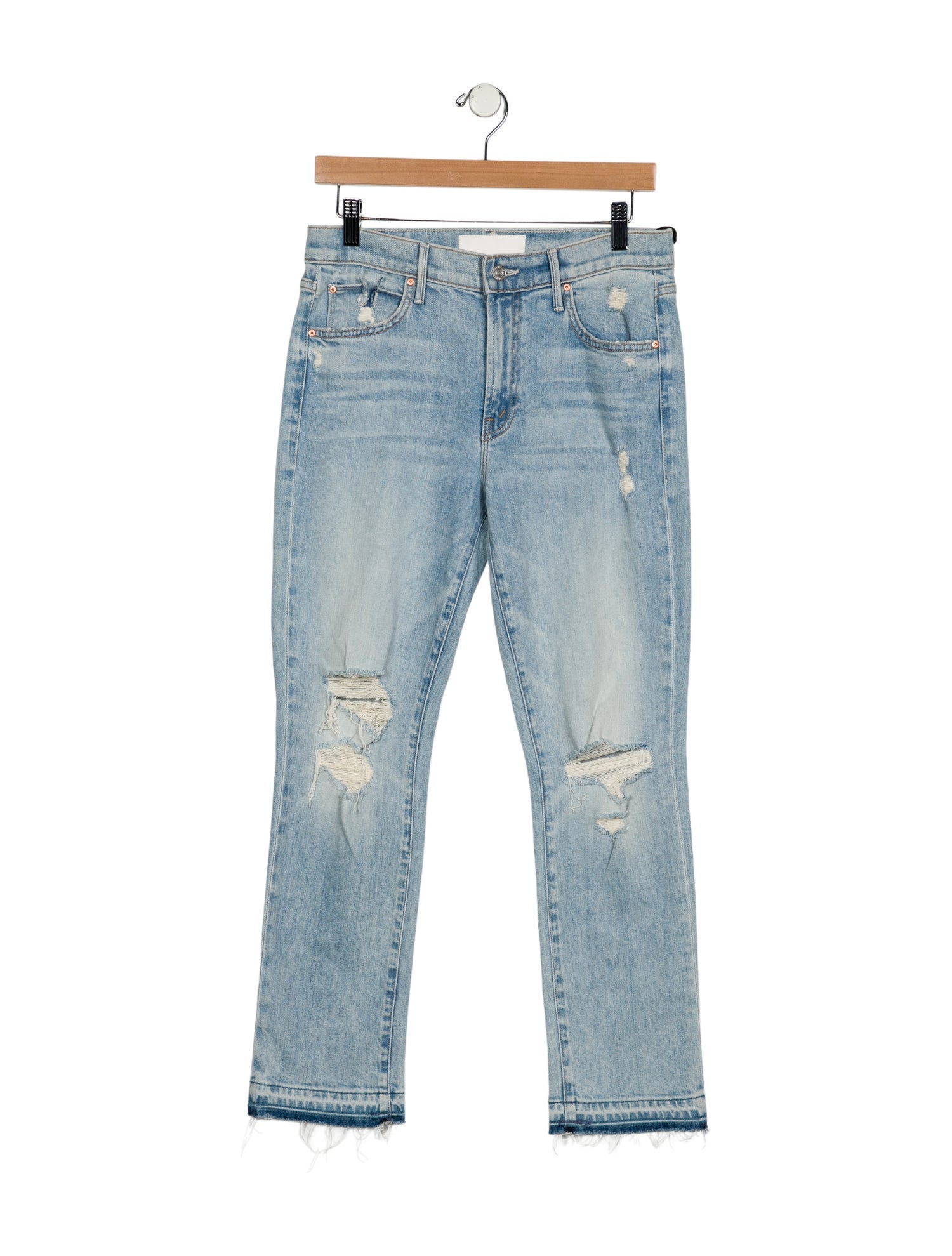 Mother Mid-Rise Straight Leg Jeans